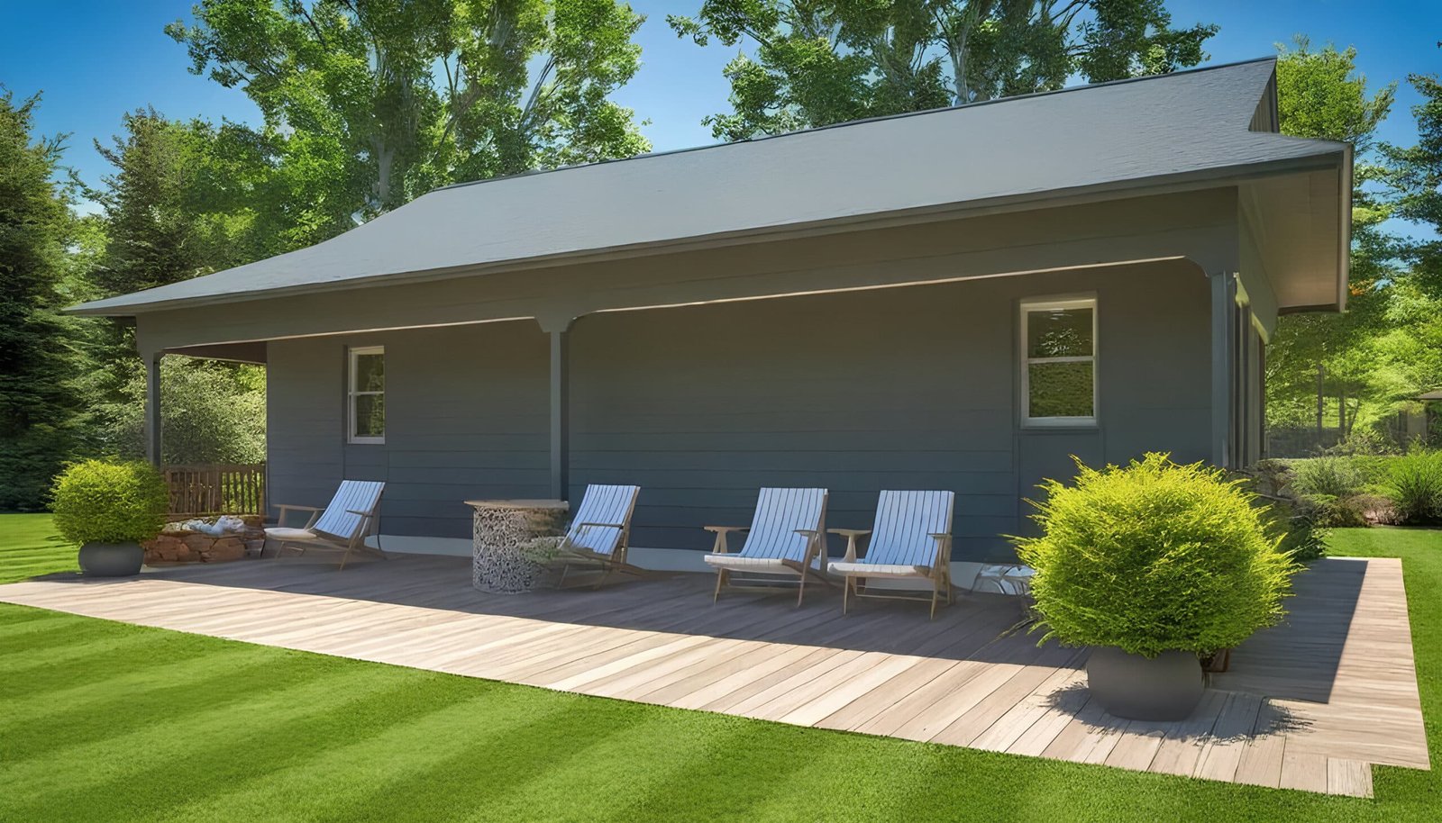 Metal Building Homes with Wrap around Porch