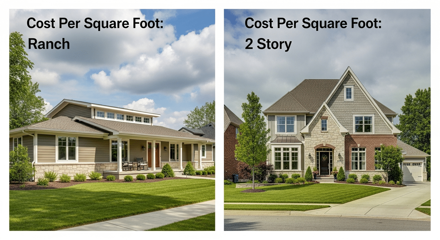 Cost Per Square Foot: Ranch vs 2 Story – Which Is More Affordable?