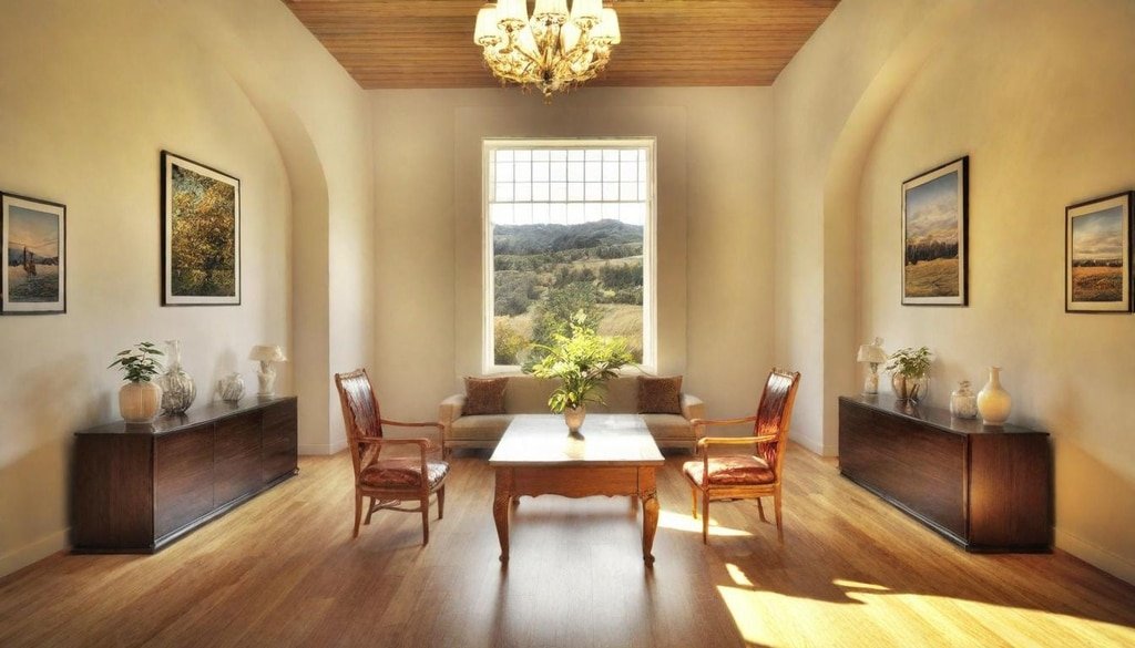 A large, statement art piece or family photo prominently displayed on a wall, captured in a high-fidelity, ultra-realistic HDR photograph with natural shadows and subtle texture details