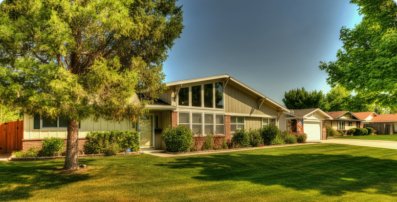 The image showcases a variety of ranch-style homes, highlighting their single-story layouts and large picture windows that invite natural light. These beautiful ranch homes, with their timeless appeal and open floor plans, reflect the practicality and adaptability that have made them popular among families and retirees alike.