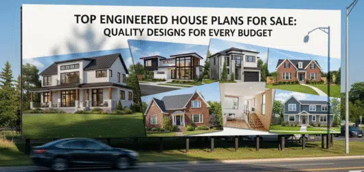 Top Engineered House Plans for Sale Quality Designs for Every Budget - Ranch Style Homes USA Billboard showcasing various engineered house plans for sale with the text promoting quality designs.