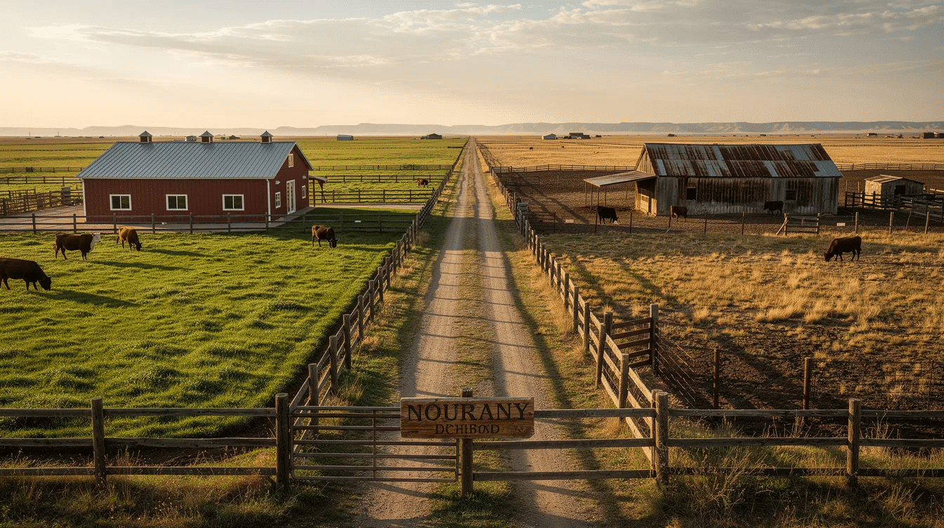 The image depicts a split ranch home featuring a split bedroom layout, with the master suite on one side and additional bedrooms on the other, providing greater privacy for families. The open floor plan includes a spacious living area that flows into a formal dining room, showcasing the home's architectural style and functionality.