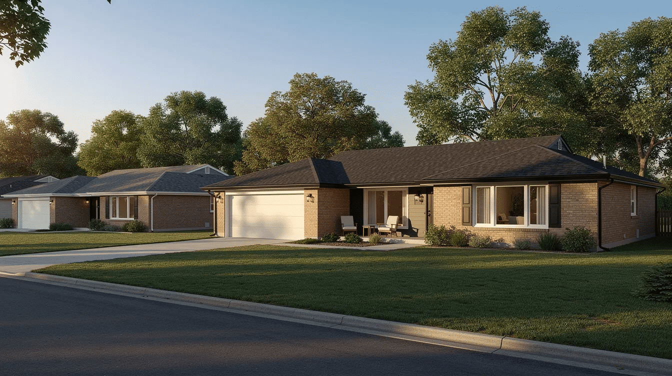 f0858e2e-9785-446b-8c46-a5de89e0dbb8 - Ranch Style Homes USA The image showcases a collection of ranch-style homes for sale in New York, emphasizing their spacious layouts and inviting outdoor spaces. This real estate listing data may be of interest to prospective property consumers looking for open house information and reliable listings in the area.