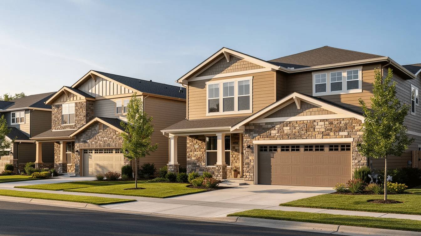 04e23940-c07d-495f-85d5-4a57d2e3b4bb - Ranch Style Homes USA The image showcases a collection of two story ranch homes, featuring modern amenities and large windows that allow for ample natural light. These ranch style houses are designed with open floor plans and spacious living areas, ideal for families and outdoor living.